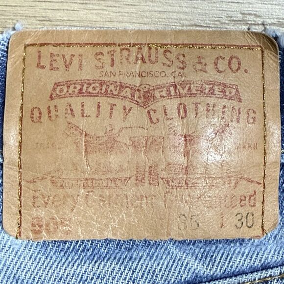 Vtg Levis 505 Jeans Men 36x30 Distressed Destroyed Faded Grunge Hippy Canada Tag - Picture 14 of 16